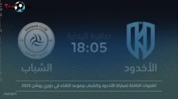 القنوات الناقلة لمباراة الأخدود والشباب مع موعد مباراة دوري روشن 2025